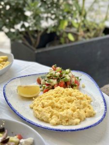 Supra Hummus. Breakfast. Scrambled Eggs